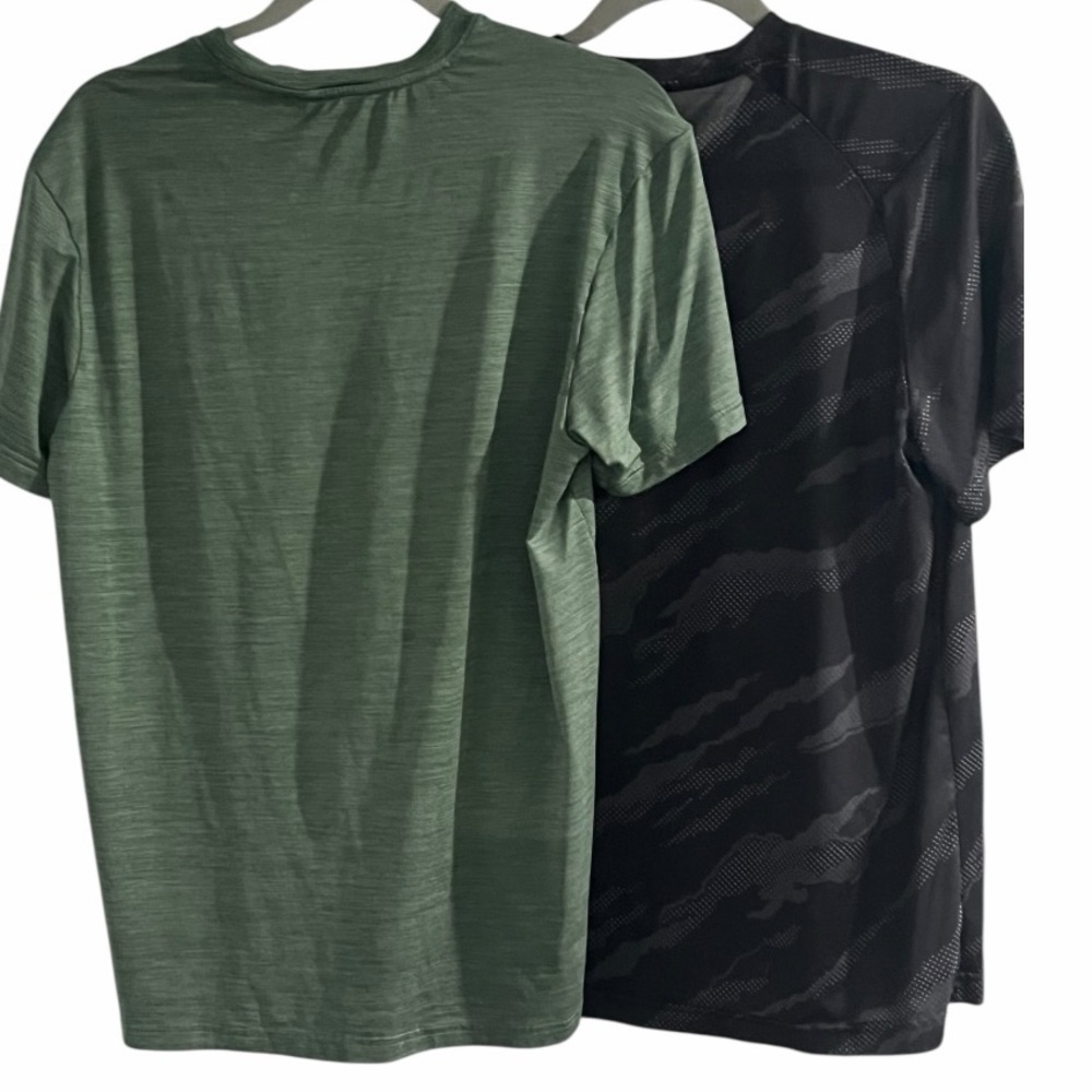 Bundle men’s size M Puma Men's Green and Athletic Works Black Short Sleeve Tees - Picture 3 of 9